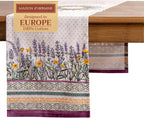 Maison d' Hermine Table Runner 100% Cotton Single Layer Table Runners 72 inches Long Decorative for Home Kitchen Dining Party Wedding Bridal Shower Spring Summer (Fanny Lavender, 14.50" x 72")