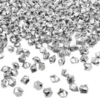 Fake Crushed Ice Cubes, Vase Fillers, 11 * 14 mm 650 pcs Reusable Fake Ice Cubes Artificial Acrylic Crystal Cubes for Wedding Decor Gold