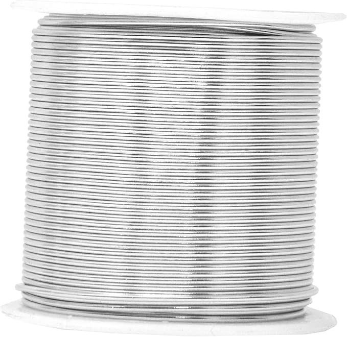 Mandala Crafts 18 Gauge Anodized Aluminum Craft Wire for Jewelry Making - 450 FT Colored Flexible Silver Copper Purple Gold Brown Red Wire - Bendable for Bonsai Armature Crafting Sculpting