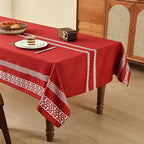 Celtic Knot Table Cloth Rectangle Table 57x118 Inches Waterproof Hot Red Rectangle Tablecloth for Kitchen Dining Party