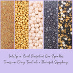 Confect Sprinkles- Red Carpet Glam Cake Decorating Sprinkles – Edible Black, White & Champagne Gold Dragees, Gold & Black Jimmies Mix – Sprinkle Mix for Cakes, Cupcakes, Cookies & Dessert Decoration- Vegan, Gluten-Free, Nut-Free, Soy-Free, Dairy-Free, ...