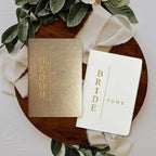 Vow Books His and Hers Wedding Vow Books Bride and Groom with Soft Touch Gold Foil Engraving Wedding Essentials(TR-GB-Terracotta)