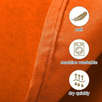 Ascoza 2pack 60x120 Inch Orange Rectangular Tablecloth 6 Feet Table Cloth in Polyester Fabric for Wedding/Banquet/Restaurant/Parties