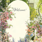 Metal Arch Backdrop Stand and Cover Set, 7.2FT, 6FT Party Backdrop, Easy to Assemble, for Parties, Birthday, Baby Shower