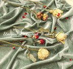 Velvet Table Runner 20 x 120 Inches 10ft Luxurious Thick Soft Velvet Christmas Thanksgiving Wedding Reception Table Runner for Party Reception Decorations(Sage Green, 6 Pack)