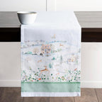Maison d' Hermine Table Runner 100% Cotton Single Layer Table Runners 108 inches Long for Thanksgiving Christmas Decorations Home Kitchen Dining Party Wedding (Snowy World, 14.5" x 108")
