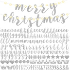 TaoBary 167 Pcs DIY Banner Kit Happy Birthday Glitter Banner Customizable Glitter Make Your Own Kit 162 Letters Symbols and Numbers 3 Rope for Birthday Halloween Wedding Christmas(Silver)