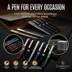 Scriveiner Personalized Deep Crimson Red Pen - Stunning Red Lacquer Luxury Pen with Chrome FinishGerman Schmidt Nib (Medium), Best Engraved Fountain Pen Gift Set for Men & Women, Name Engraving