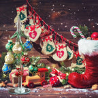 Glass Christmas Tree with 12 Ornament Glitter Balls Tabletop Wine Glass Charms Miniature Christmas Tree Gift for Xmas Holiday Party Novelty Season Home Decor, 7.7 Inch