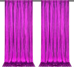 Back Drop Curtains for Parties 9.6x8FT Purple Background Drapes Shimmer Photo Photography for Hallween Ceremony Home Decorations(2 Panels 4.8x8FT)