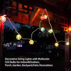 Nautical Fishing Float String Lights, Beach Themed Buoy Lights Set of 10 Multicolor String Lights for Indoor Home Decor and Outdoor Patio Decorations