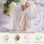 Boxes Craftory Pack of 20 Party Favor Boxes (4.52 x 2.16 x 7 inch) - Ideal for Wedding, Christmas Gift, and Bridal Shower - Light Ivory White Silk