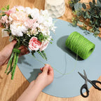 Syhood Floral Vine Bind Wire Rustic Wrapping Wire for Flower Bouquets(Light Green)