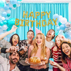 10 x 7 Feet Sky Blue Backdrop Curtain for Partie, Background Curtains for Photoshoot, Birthday, Wedding, Halloween, Thanksgiving, Christmas, New Year Party Decorations 5Ft x 7Ft, 2 Panels