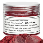 HomeHere Edible Luster Dust Food-Grade Glimmer Powder Glitter for Cake Decorating 7g, Edible Sprinkle Glitter for Cocktails Drinks Baking Candy Dessert Chocolate Vegan Tasteless, Burgundy