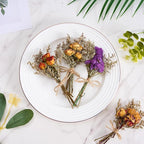 12/24 PCS Charming Dried Flowers Bouquet for Vase Various Dried Wildflowers with Stems Mini Handmade Wildflowers Natural Real Flowers Bulk Flowers Craft (Forget Me Not, 12 PCS)