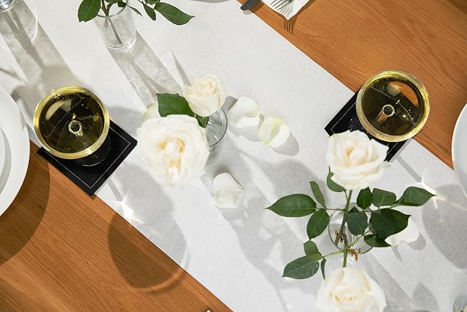 American Homestead Paper Table Runner Roll - 78 ft. Disposable Linen-Like Table Cover Roll - 20 Perforated Table Runners (16" x 48") for Parties, Weddings, and Events - Ivory