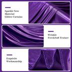 20x10ft Thick Purple Glitter Backdrop Curtain Panels for Parties, Wrinkle Free Sequin Sparking Photo Backdrop Drapes, 4 Panels 5x10ft Shimmer Back Drop Cloth for Wedding Birthday Photography