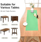 Farmhouse Sage Green Table Runner Small Short Table Runners 36 Inches Coffee Table Runner for Dresser Living Room Bedroom Holiday Party Banquet 12X36 Inch