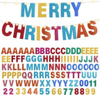 TaoBary 112 Pcs DIY Letter Kit Glitter Customizable Banner Letters Include 107 Letters and Numbers 3 Rope and 2 Needles for Birthday Halloween Christmas Wedding Valentine Party Decor(Rainbow)