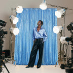 Blue Sequin Backdrop Curtain 2 Pieces 2FTx8FT Glitter Photography Backdrop for Party Wedding Birthday Christmas Decorations