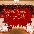 10ft x 7ft Red Backdrop Curtains for Party Valentine's Day Arch Stage Wedding Ceremony Curtains Fabric Photography Backdrop for Baby Showers Rod Pocket Home Decoration, 5ft x 7ft, 2 Panels