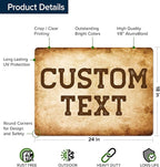 Custom Sign, Custom Street Sign, 11 Font Colors, 13 Font Styles, 4 Hole Options, 22 Sizes, 18x24 Inches, Rust Free DiBound, Fade Resistant, Made in USA by My Sign Center (Vintage)