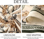ISAENNE Designer Vintage Linen Round Table Cloth,Floral and Bird Pattern Elegant Tablecloth,Fall Wrinkle Resistant Home Decor Tablecloths for Dining Kitchen Christmas,Diameter 67"-Murad A
