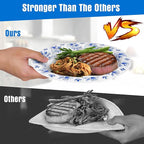 Charmount Large Paper Plates, 100pcs Disposable, Blue Flower Printed, Soak & Cut Proof for Parties & Daily Use