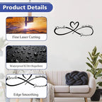 Personalized Valentine's Day Wedding Gifts For Couple Newlyweds, Custom Metal Infinity Signs With Name Date, Metal Name Signs Wall Art, Customized Anniversary Christmas Gifts For Women Men