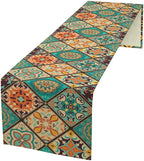 Boho Floral Table Runner,Vintage Bohemian Style Table Runner for Kitchen Dining Table Home Party Decoration 13x90 Inch
