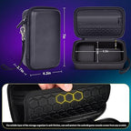 casmilee Retro Gaming Console Case for R36MAX Game Consoles, Handheld Gameboy Video Emulator Storage Holder Organizer, Portable Carrying Bag for USB Cables, SD Cards and Batteries (Box Only)