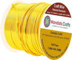 Mandala Crafts 18 Gauge Anodized Aluminum Craft Wire for Jewelry Making - 100 FT Colored Flexible Light Gold Wire - Bendable for Bonsai Armature Crafting Sculpting