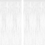 2 Pack Tinsel Backdrop, 3.28 x 7.05 Feet White Party Decorations, Metallic Foil Fringe Curtains Streamer Backdrop, Party Supplies Photo Props for Birthday Anniversaries Wedding