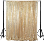 ShinyBeauty PHOTOBOOTH Backdrop - 4FTx7FT - Light Gold Sequin Fabric, Wedding & Rust Backdrop, Photography Curtains