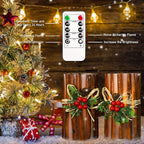 Silverstro Christmas Fake Candles with Remote Embedded Cinnamon Bark Blinks Real Wax Decorative Candles for Home Party Xmas Holiday Decorations - D3.23 X H6 Set of 2