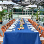8 Pack Royal Blue Tablecloth 60 x 102 Inch Rectangular Tablecloths for 6 Foot Rectangle Tables, Wrinkle Resistant Blue Table Cloth Washable Polyester Fabric Cover for Party Wedding Banquet