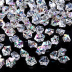 DomeStar Dazzling Fake Ice, 150PCS Sparkling Fake Diamonds, Iridescent Clear Gem Stones Vase Fillers DIY Crafts Wedding Table Scatter Decoration