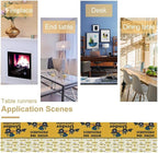 Cartoon Car Table Runner,Boys Kids Construction Vehicles Truck Yellow Print Tablecloth Burlap for Hotel Indoors Outdoor Dining Room Kitchen Home Decor,W13X L60 in