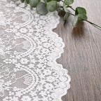 White Lace Table Runner 72 Inches Long,Table Decoration ,Vintage Kitchen Dining Table Decoration ,Table lace Runner, Exquisite Lace Fabric for Wedding /Reception Bridal Shower /Holiday Party