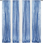 Poise3EHome Baby Blue Sequin Backdrop Curtain,2pcs 2FTx8FT Glitter Panels for Birthday Party Baby Shower Wedding Christmas Thanksgiving Holiday Festival Decor