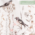 Maison d' Hermine Table runner 100% Cotton Single Layer Table Runners 72 inches long Decorative for Home Kitchen Dining Party Wedding Bridal Shower Spring Summer (Meadow Florals - Brown, 14.50" x 72")