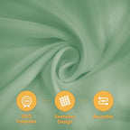 BRILLMAX 6 Pack Sage Green Round Tablecloths 90 Inch - Circle Bulk Linen Polyester Fabric Washable Table Cloth Cover for Wedding Reception Banquet Birthday Party Buffet Restaurant
