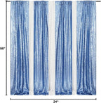 Poise3EHome Baby Blue Sequin Backdrop Curtain,2pcs 2FTx8FT Glitter Panels for Birthday Party Baby Shower Wedding Christmas Thanksgiving Holiday Festival Decor