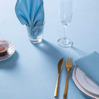 70 inch Round Tablecloth Washable Polyester Table Cloth Decorative Table Cover for Wedding Party Dining Banquet（70 inch,Blue Mist）