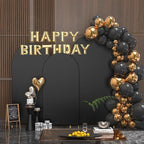 Spandex Anti Wrinkle Arch Backdrop Cover - High Elastic Fitted Arch Stand Cover Set of 3 Black Round Top Chiara Backdrop for Wedding Birthday Party Garden Decor 6.6FT, 7.2FT, 8FT