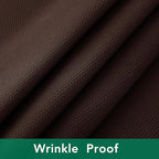Biscaynebay Textured Fabric Square Tablecloth 70x70 Inch, Brown Water Resistant Card Table Cloth Folding Table Cover for Dining, Kitchen, Wedding and Parties etc. Machine Washable