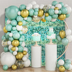 24PCS Light Green Shimmer Wall Backdrop, Laser Square Sequin Photo Backdrops Panel, Glitter Wall Background for Birthdays, Weddings, Christmas, Engagements, Disco Bachelorette Party Decor (4FTx6FT)