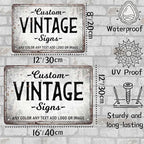 D-Story Personalized Metal Sign, 12.0 inches x 8.0 inches, Modern Decorative Signage, Custom Text, Rust and Fade Resistant, Office, Home, Delivery Signs