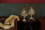 LITBLOOM Lighted Birch Tree with Timer Battery Operated or USB Plug-in 18IN 24 LED, Easter Trees with Lights for Wedding Party Home Fireplace Table Decoration